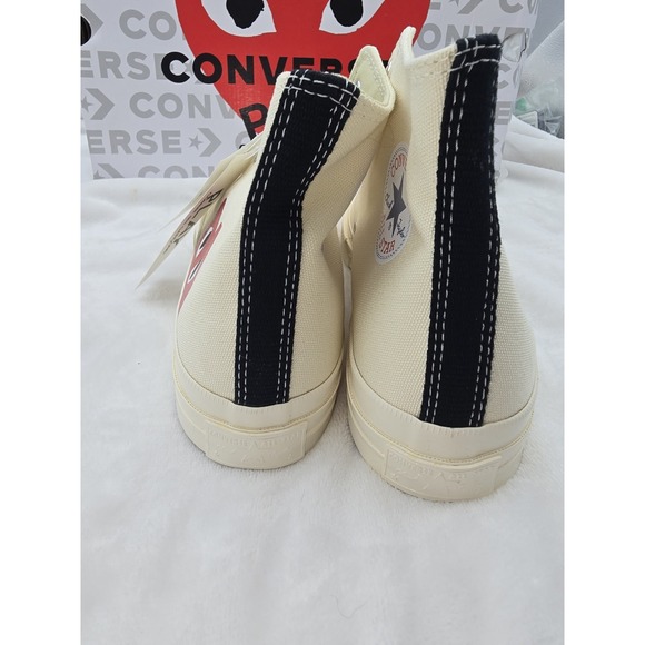 CdG PLAY x Converse Unisex Chuck Taylor All Star Peek-A-Boo High-Top Sneakers - Picture 7 of 9